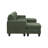 Modular Corduroy Sectional Sofa With Ottoman