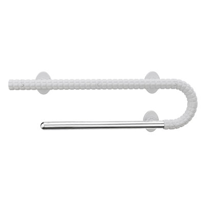 24" Towel Bar with SafetyGrip® Grab Bar for Bathroom Safety (Right Mounted - White)
