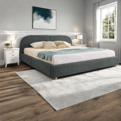 Lits spacieux très grand avec rangement, panneau de fibres à densité moyenne, style américain moderne pour la maison