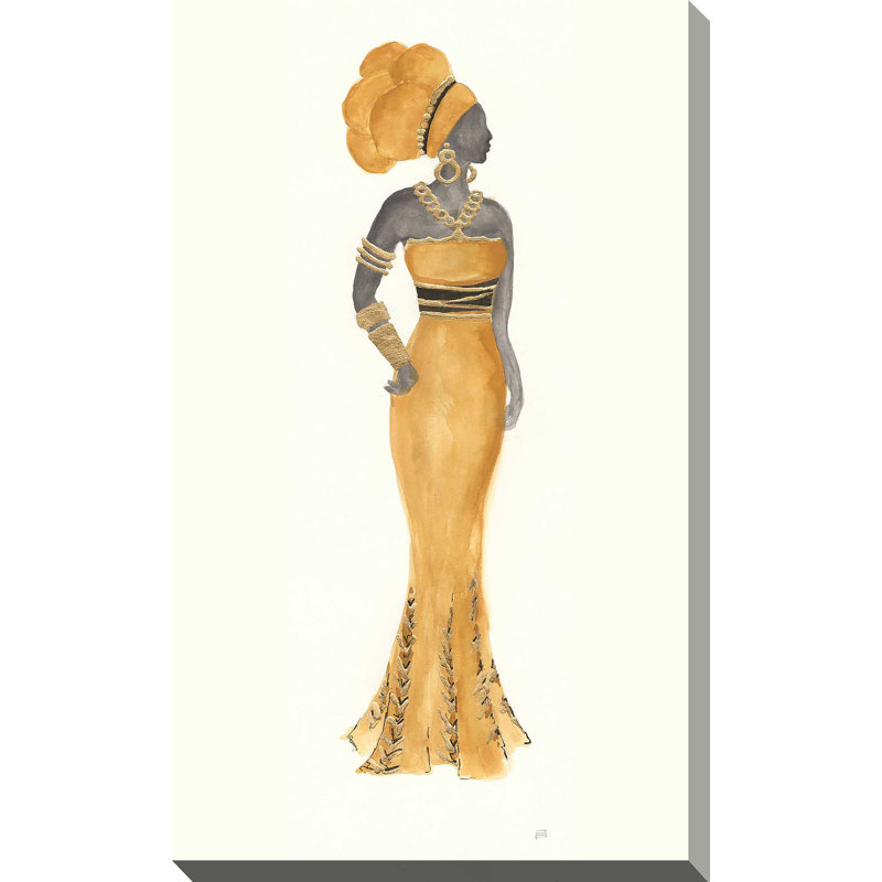 «Global Fashion III» par Chris Paschke - Peinture, H 40 po x l 24 po x P 1,5 po, Toile tendue