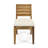 Outdoor Armless Dining Chair With Cushions(Set Of 2),Natural And Beige-1216874930-1216874893