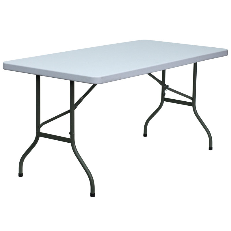 Noah Plastic Folding Table - Granite White Surface - Banquet Table, 30" W x 60" D, Set of 25