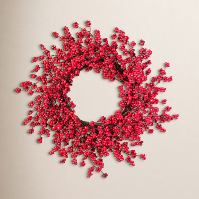 25D" Christmas Mini Red Berries Wreath