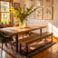 Upholstered Engineered Wood Bench with Shelves
