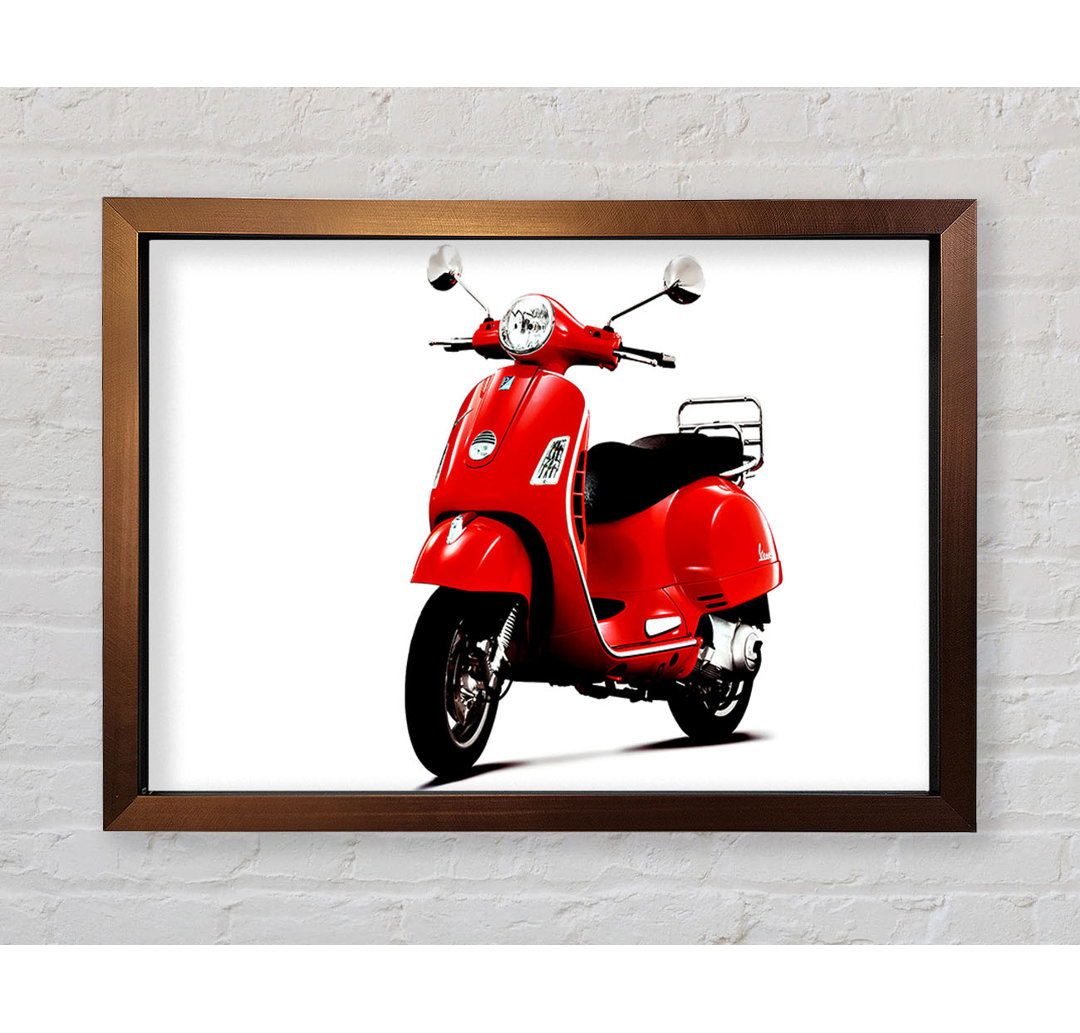 Vespa Mopede Gerahmter Druck