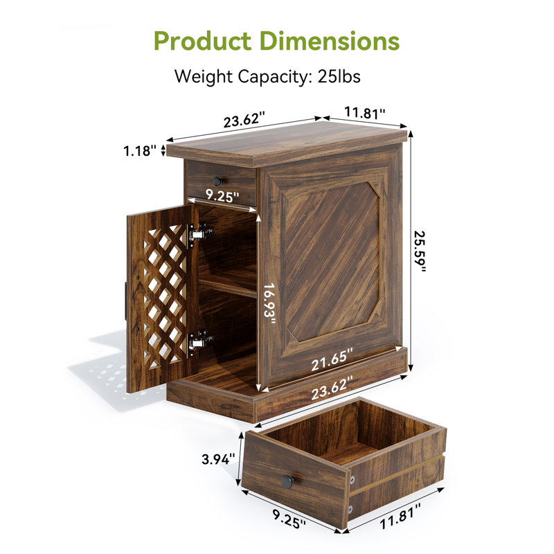 Side Table with Storage