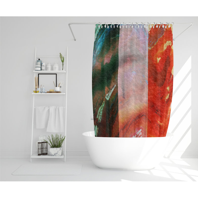 Irish Flag Designer Shower Curtain