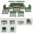 9-Piece Outdoor Modular Patio Conversation Set With Fire Pit Table, Sectional Sofa & Ottomans-2142859537