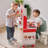 Teamson Kids Flip & Fry Wooden Burger Shop - 29 Pcs Accessories Pretend Play Food Stand with Soda Machine & Fryer