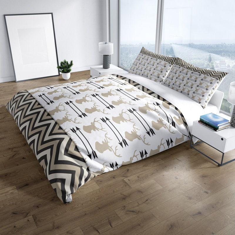 Ensemble de housse de couette Deer Antler, Housse de couette grand et 2 taies décoratives