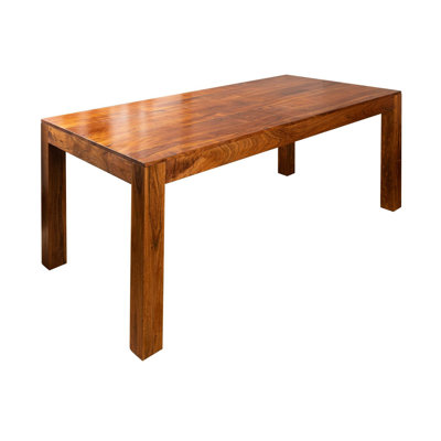 Oxford Acacia Rectangular Wood Top Dining Table with Wood Base