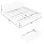 Très grand lit plateforme rose avec tiroir pour un espace de rangement - Rangement confortable dans un revêtement relaxant-683895836