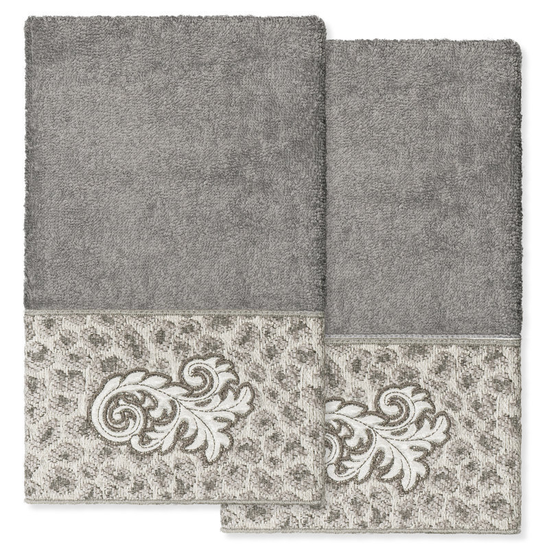 Débarbouillette en coton , Gris foncé