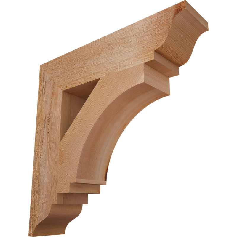 4"W x 18"D x 18"H Imperial Traditional Rough Sawn Bracket, Western Red Cedar, 18" H x 4" W x 18" D, Western Red Cedar (Rough)
