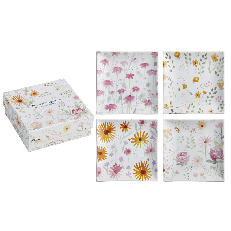 Peaceful Kingdom Appetizer Plates S/4