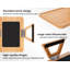 Ensemble de 2 plateaux en bambou pour accoudoir de canapé, table d'accoudoir pliante-439640828