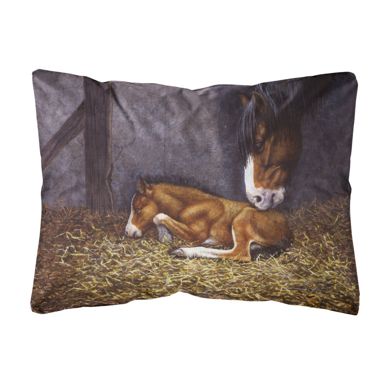  Coussin intérieur / extérieur Horse and Her Foal