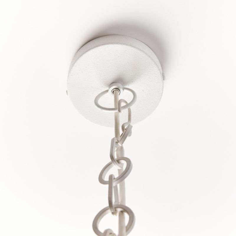 Thayer Dome Pendant, 13" H x 24" W x 24" D, White