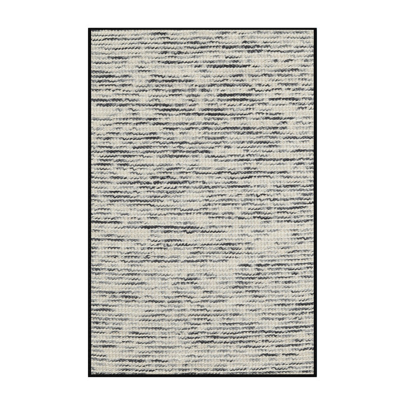 Tapis gris/bleu clair contemporaine, Rectangle 2 pi x 4 pi