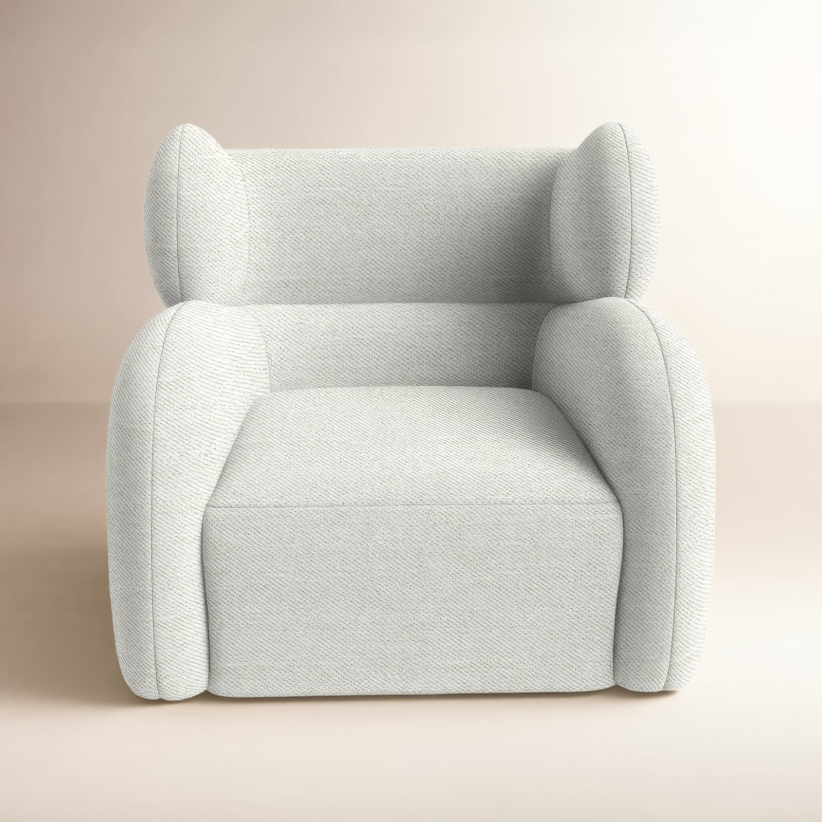 Pablo Upholstered Swivel Armchair, White 5555-000