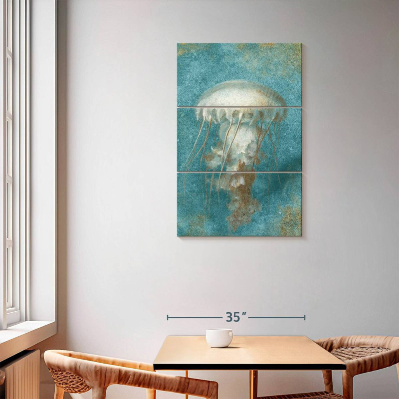 Brampt Treasures From The Sea III Aqua, 57" H x 36" W