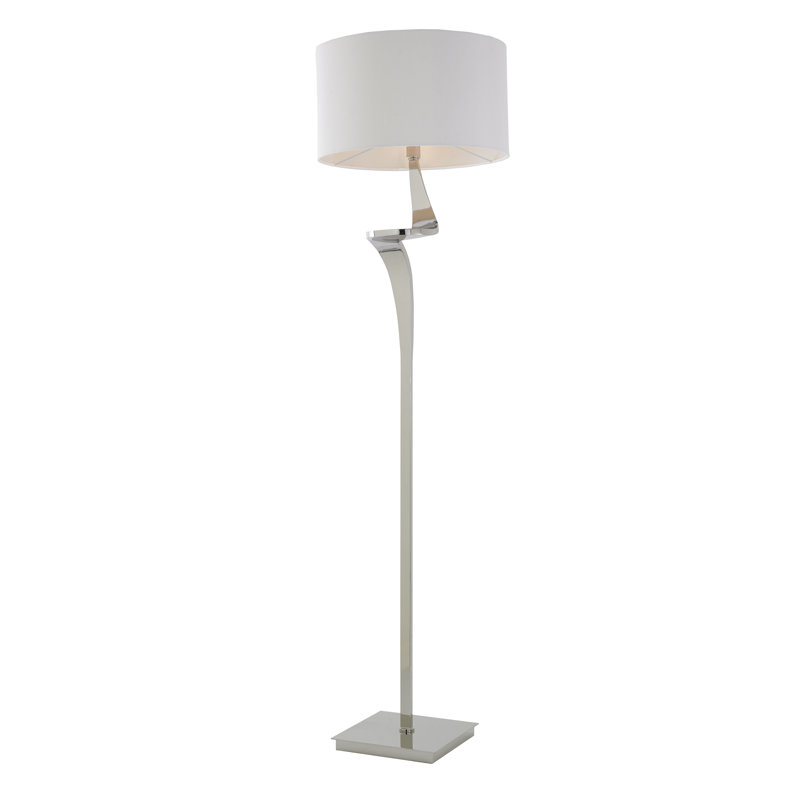 Colbert 154cm Traditional Floor Lamp, Nickel