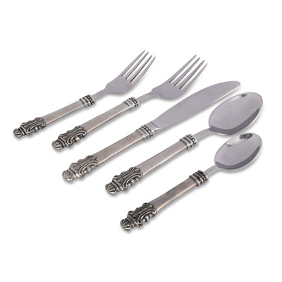 Vagabond House Medici Living 5 Piece Flatware Set, Service For 1
