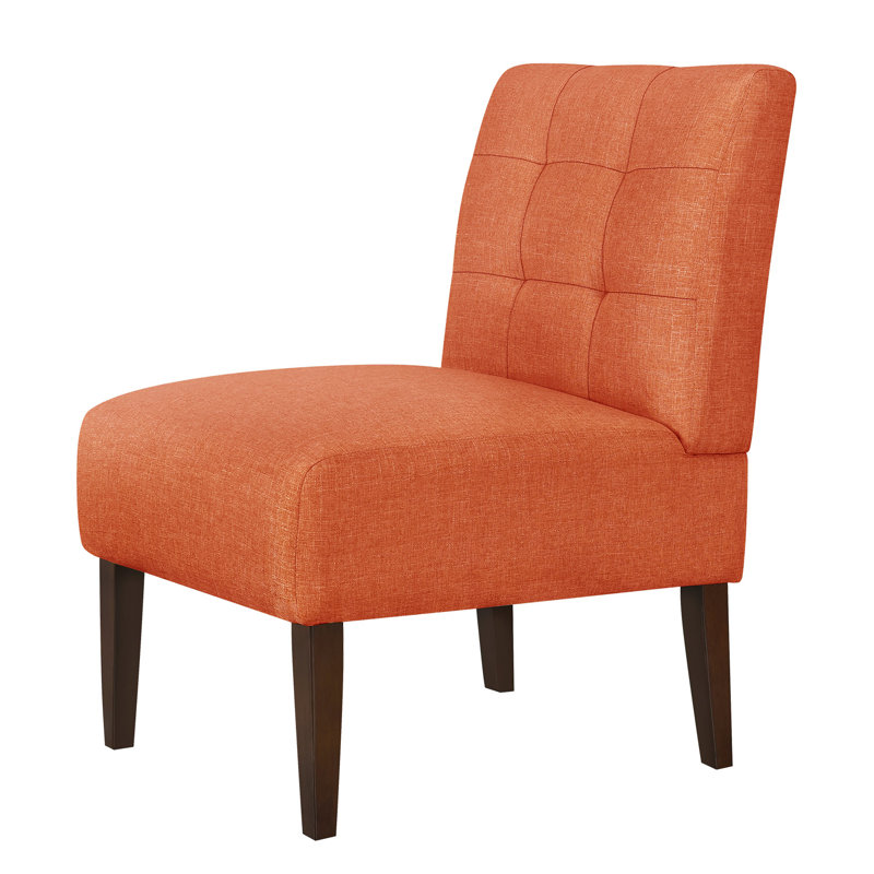 Upholstered Accent Chair, Orange 