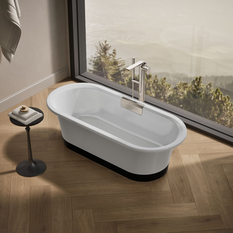 Volute 63 In. X 28-3/8 In. Freestanding Bath With Base