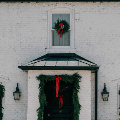 24 in. Pre-Lit LED Wreath - Cypress