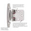 Encadrement de surface à fermeture automatique à surface variable - nickel satiné - charnières de porte d'armoire (ensemble de 2)-125019976-9114272
