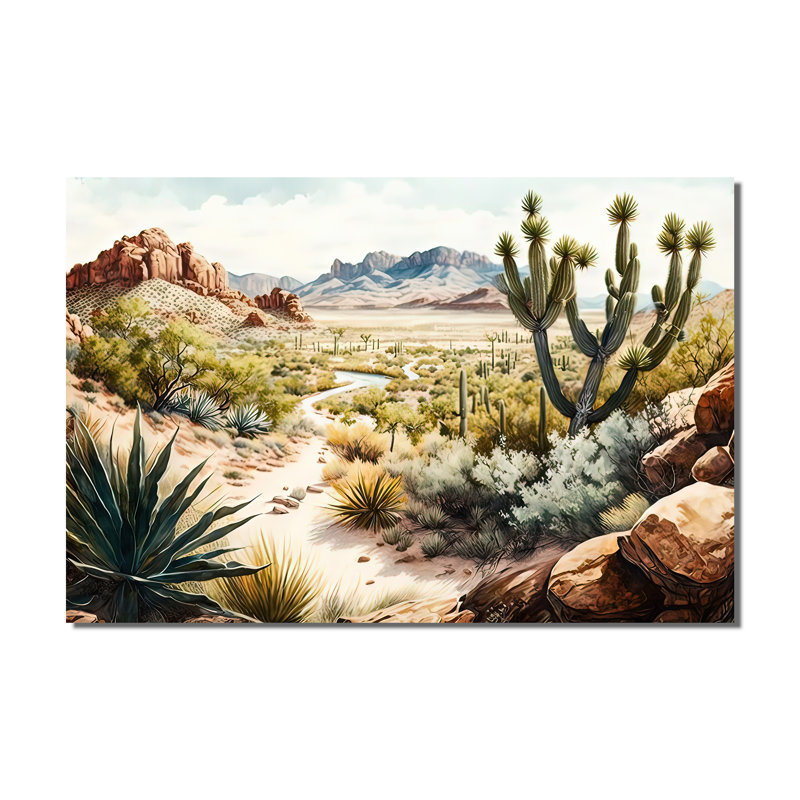 Arizona Desert II - Western, reproduction sur toile encadrée
