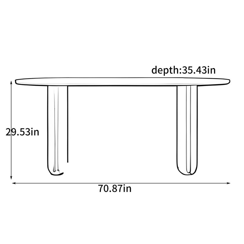 Pagliaro, H 29,53 po x L 70,87 po x l 35,43 po