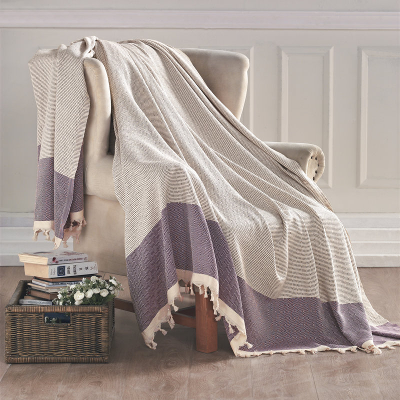  Jeté en coton turc, Mauve