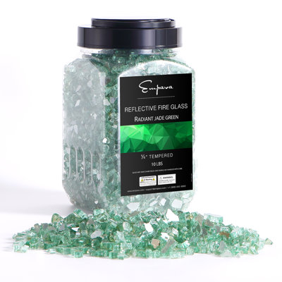 Empava 10 lbs. 1/4-in Reflective Tempered Fire Glass, for Gas Fire Pit