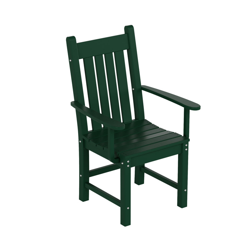 Laguna Premium All-Weather Wicker Outdoor Dining Armchair, Dark Green