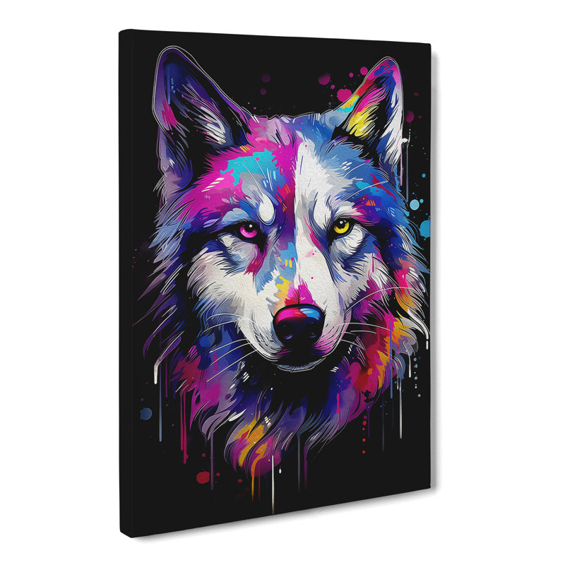 Husky Abstract - Wrapped Canvas, 76cm H x 50cm W x 3cm D