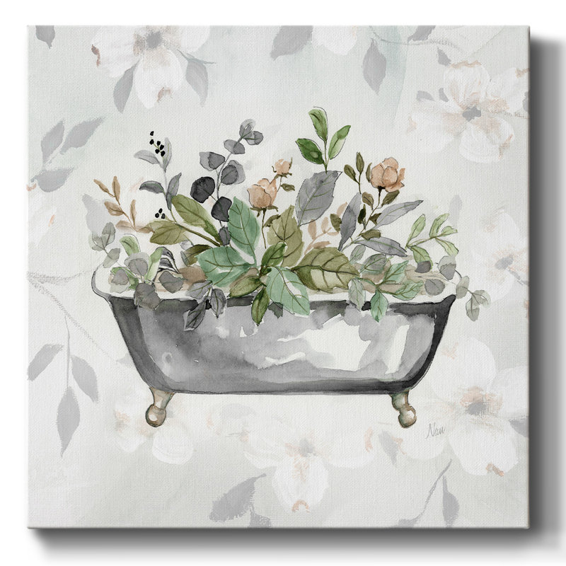 " Soft Floral Tub II ", 32" H x 32" W x 1.5" D