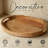 Wooden Serving Tray For Coffee Table And Ottoman - Decorative Charcuterie Board And Fruit Basket Organizer, Natural Beige Rectangular Tray