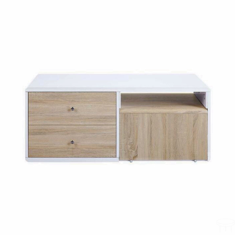 Table basse rectangulaire avec table coulissante
