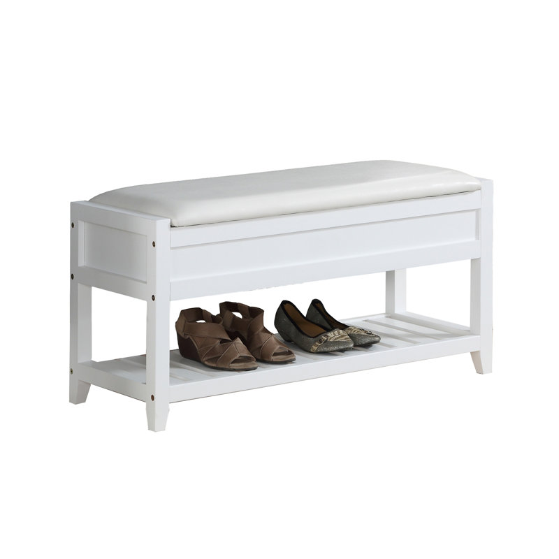 Banc avec rangement pour chaussures Rouen, Blanc