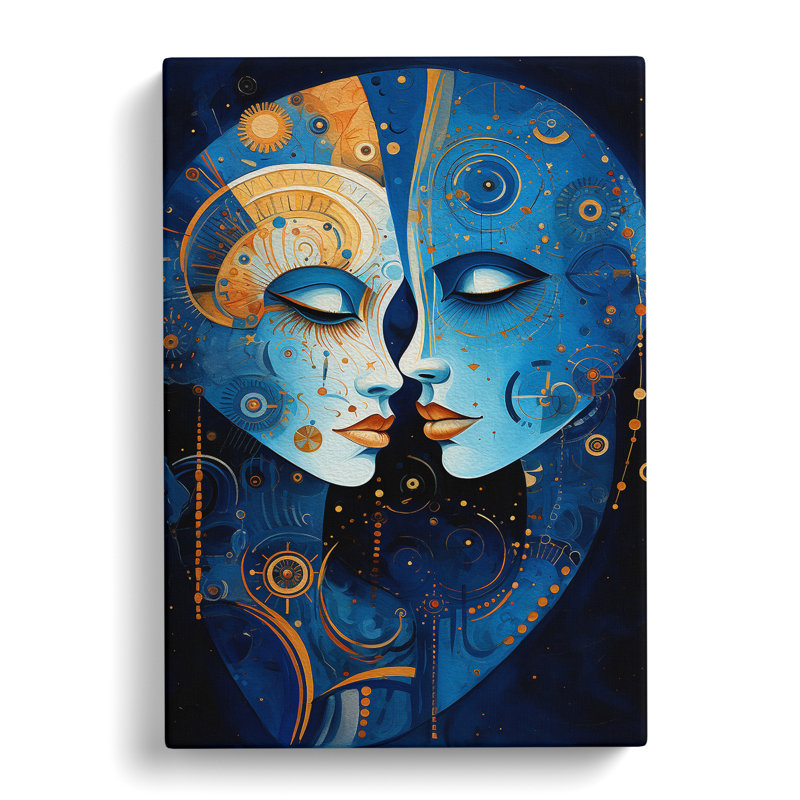 Gemini Zodiac Expressionism No.2 - Wrapped Canvas, 50cm H x 35cm W x 3cm D