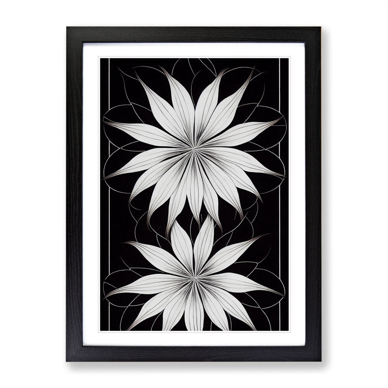 The Timeless Flowers - Framed Print, 34cm H x 25cm W x 2cm D, Black
