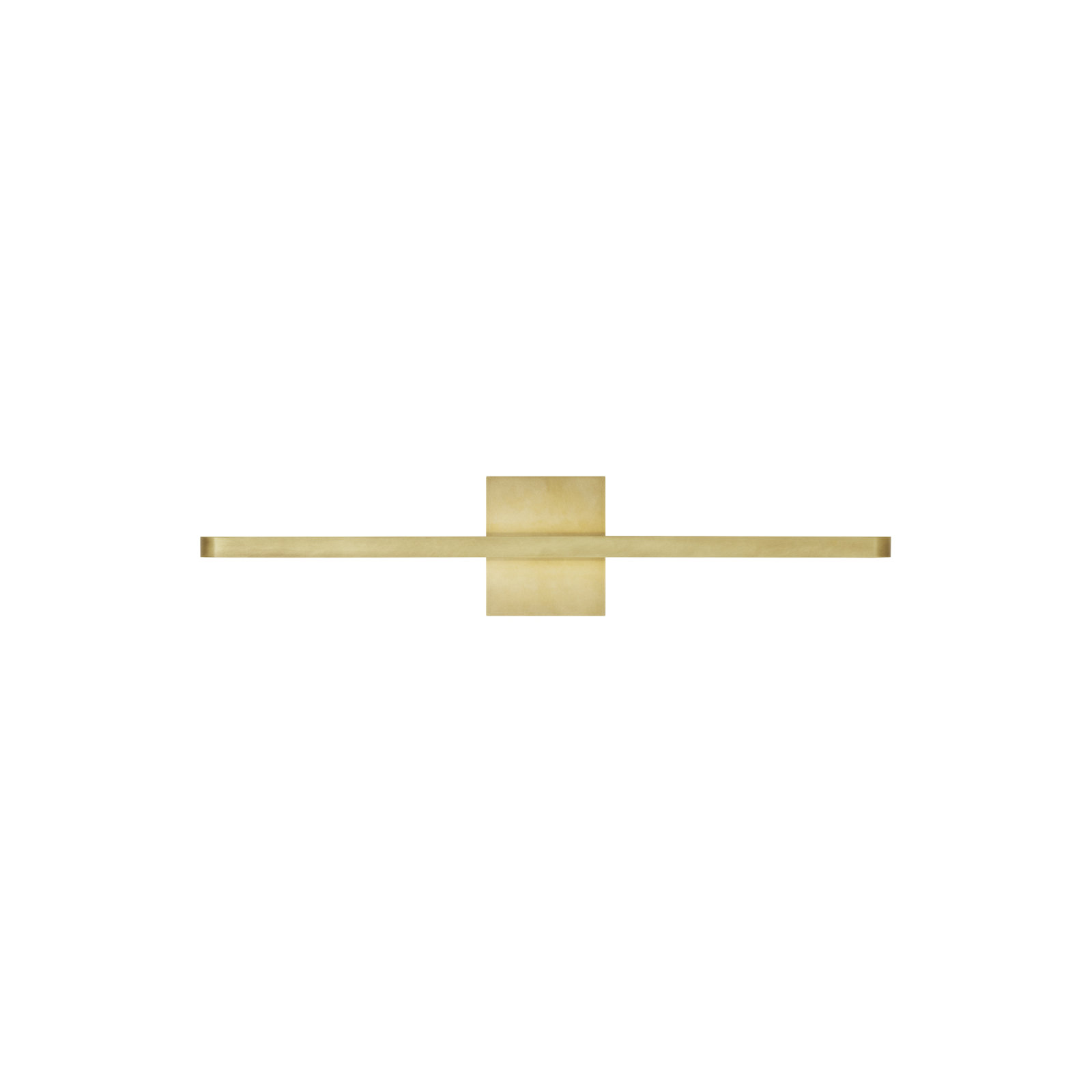 Banda Single Dimmable LED Bath Bar, Natural Brass
