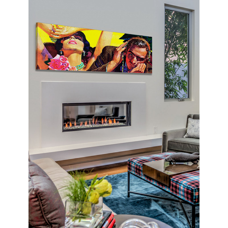 The Prying Professor 1 Piece Wrapped Canvas Panoramic Painting, 25cm H x 76cm W
