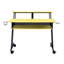 Bureau d'ordinateur Modern Music Studio en jaune et noir mat avec plateau à clavier
