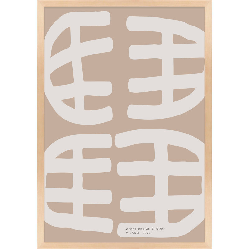 Modern Primitive 3 Print by Romina Gadler, 20" H x 14" W x 1.25" D, Maple Framed Paper
