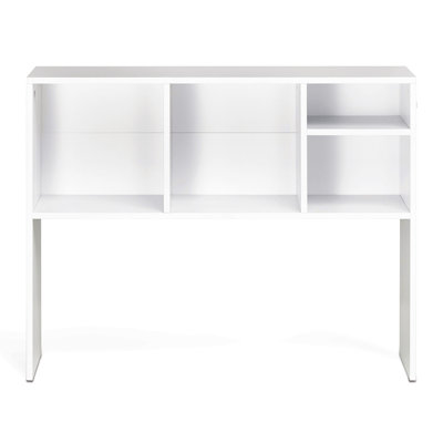 Bibliothèque de bureau, organisateur de rangement de bureau à 1 niveau, étagère de rangement en bois 37 po x 9,4 po x 28,7 po, huche de bibliothèque de bureau avec patins antidérapants, pour bureau, maison et dortoir