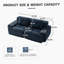 Canapé modulaire en forme de L de 82 po avec assise profonde, tissu velours côtelé, conception capitonnée et base antidérapante, bleu, 82 po, sans assemblage requis, bleu-146062432-146062442-146062446