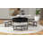 Functional and Stylish Modern Round Lift-Top Coffee Table Set with Three Ottomans for Enhanced Living Space Utility-224143771-224143769